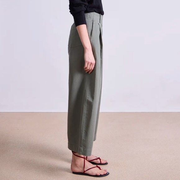 Apiece Apart Cybil Cropped Trouser in Thyme Size 6 - Picture 2 of 14